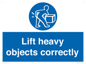 Lift heavy objects correctly